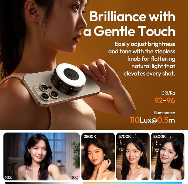 Thumbnail 3 de ULANZI LM23 magnetisches Selfie Licht 400 mAh