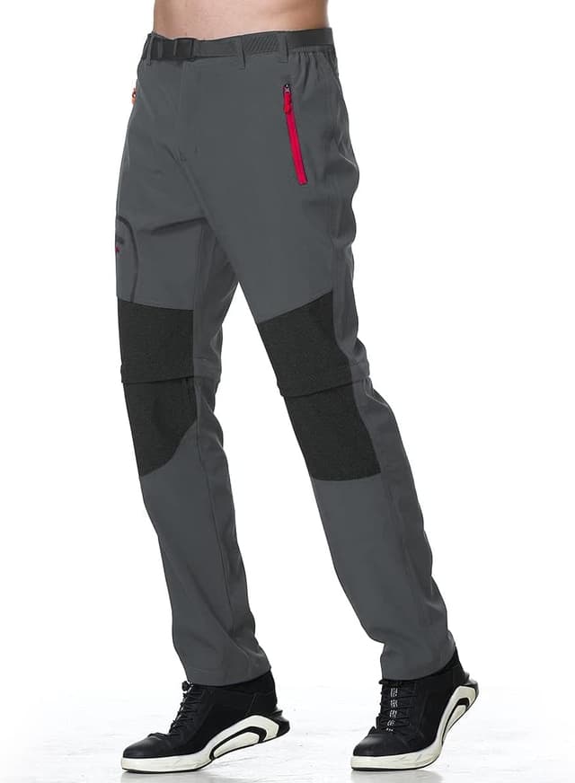 Detalle de SANMIO pantaloni trekking uomo convertibili softshell, asciugatura veloce e rimovibili