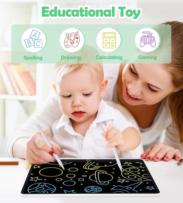 Detalle 2 de Bunte LCD Schreibtafel für Kinder 16 Zoll