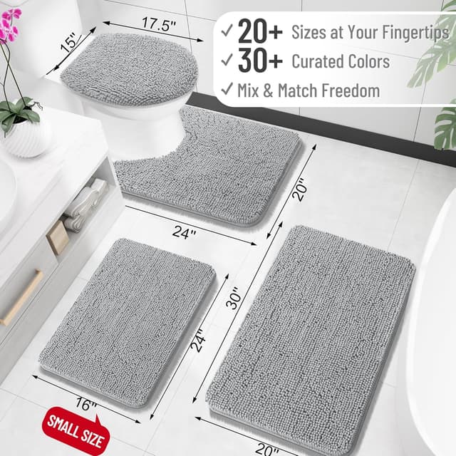 Thumbnail 1 de OLANLY 30 x 20 in Bath Mat, Ultra-Soft Absorbent