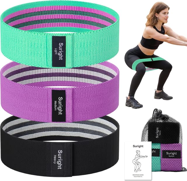Detalle de Suright Resistance Bands 3-piece fabric booty bands ๐๏ธโ