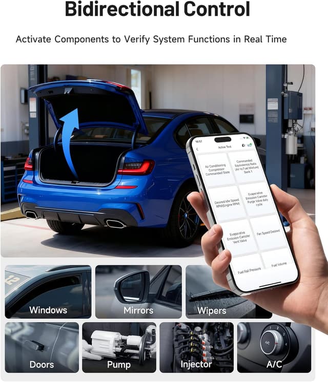 Detalle de TOPDON TopScan Master OBD2 Bluetooth Bidirectional Scanner (Full-System, CAN-FD & DoIP) for iOS & Android