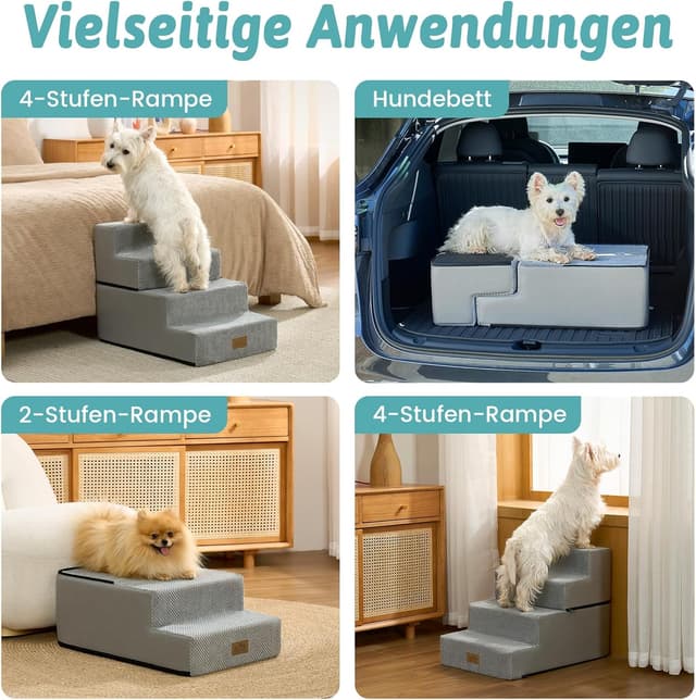 Thumbnail 2 de COZY KISS Hundetreppe 4 Stufen 45cm 2-in-1