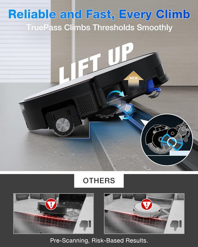 Detalle 2 de ECOVACS DEEBOT X11 Pro Omni Robot Vacuum and Mop with 19,500Pa Blast Suction and Auto-Lift Mop