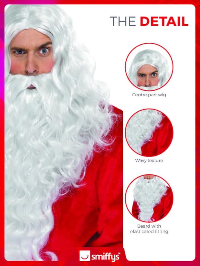 Thumbnail 3 de Smiffy's Kit Babbo Natale Bianco 🎭