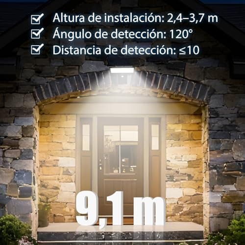 Thumbnail 6 de JESLED Luz Solar Exterior con Sensor de Movimiento (2 paquetes, 90 LED) e IP65 para jardín y camino