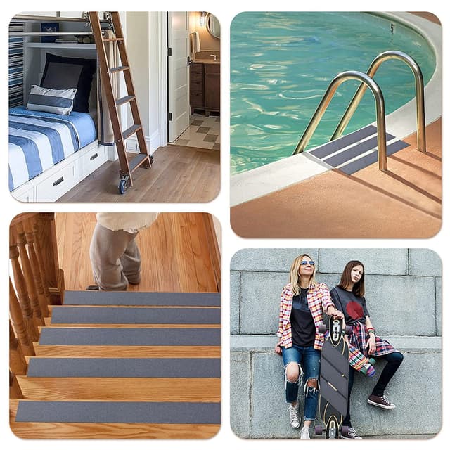 Thumbnail 4 de OQingluan Bande Antidérapante Escalier Gris 10 cm x 18 m