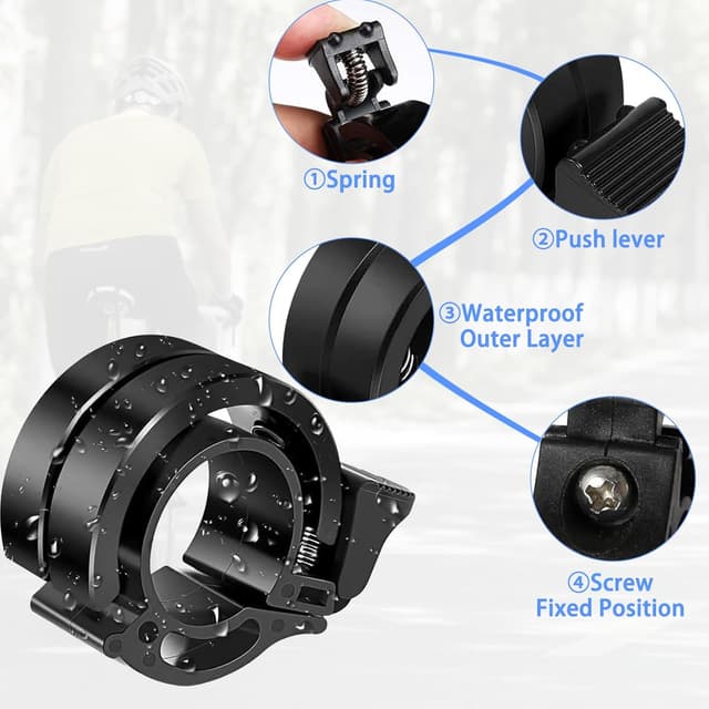 Detalle de Fahrradklingel Mountainbike im O-Design: Aluminium-100 dB Fahrradglocke am Lenker