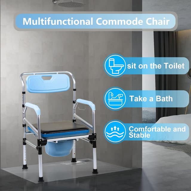 Detalle 2 de Tubiaz M1-GGP8073c Toilettenstuhl höhenverstellbar 42–54 cm 🚽