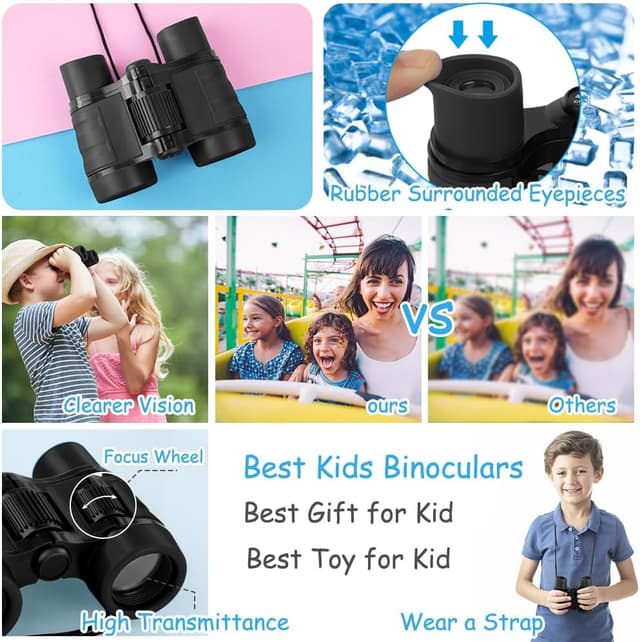 Detalle de OSDUE Kids Binoculars 4x30 for Learning