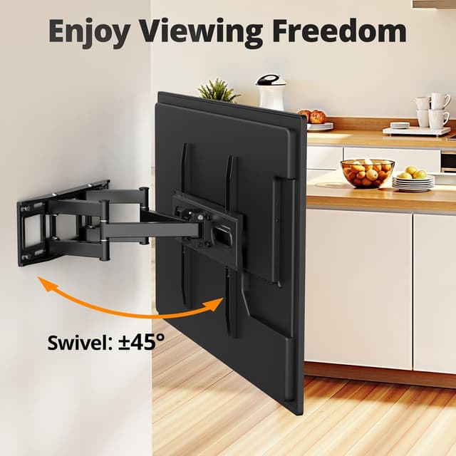 Detalle 2 de IWORKBOARD 50–65 inch Full Motion TV Wall Mount (32–70 inch TVs), Dual Articulating Arms, Max VESA 400x400