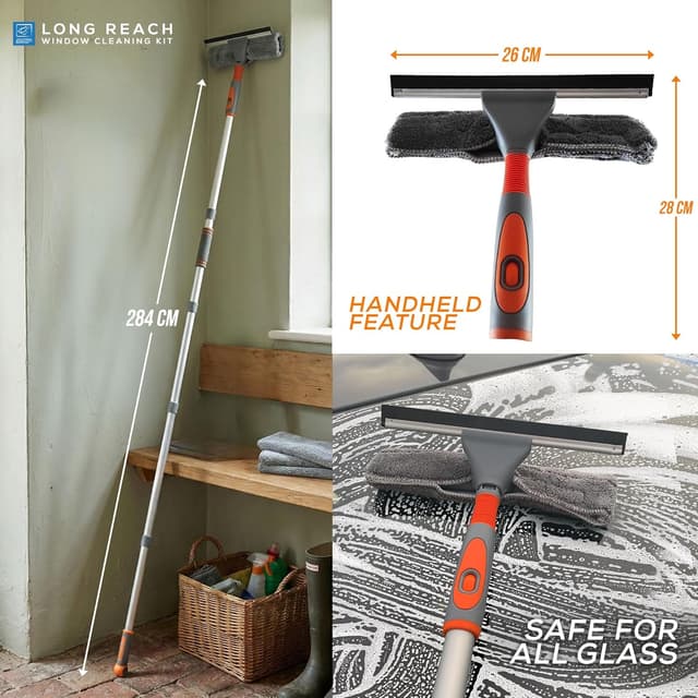 Thumbnail 6 de Window Cleaning Kit 158cm extendable pole 🧽