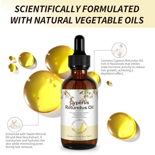 Detalle de Tiuedu Cyperus Rotundus Aceite para depilación y reducción del vello (60)