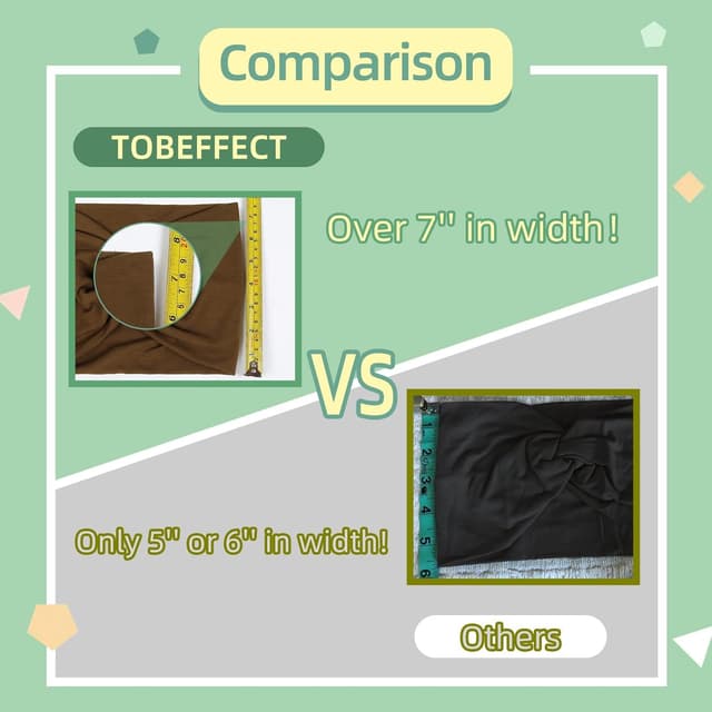 Detalle 2 de Tobeffect 7'' Extra Wide Headbands, 6 Pack