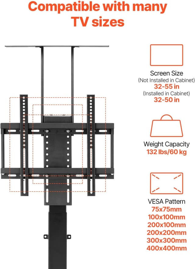 Thumbnail 2 de VEVOR Support TV motorisé 60 kg