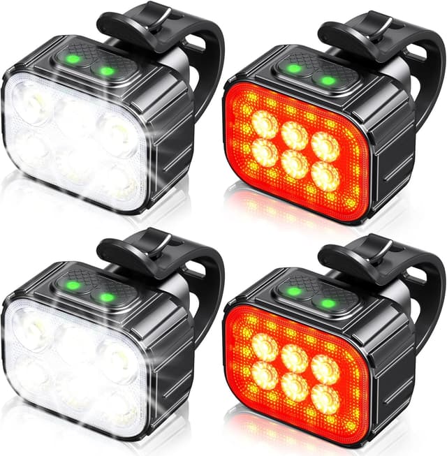 Detalle de CIRYCASE bike lights set 500 lumens USB