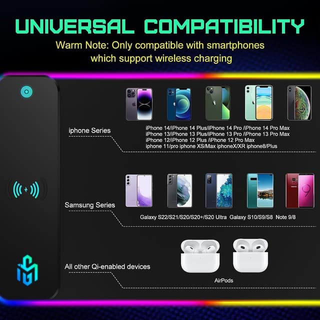 Thumbnail 5 de GIM Wireless Charging RGB Mouse Pad 15W