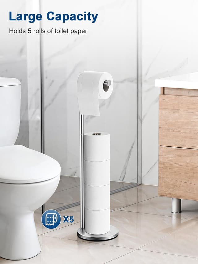 Detalle 2 de HEETA free-standing toilet roll holder 68 x 20 x 15 cm