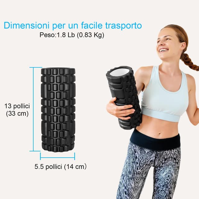 Thumbnail 3 de Vylaier Foam Roller 33x14cm rullo massaggio
