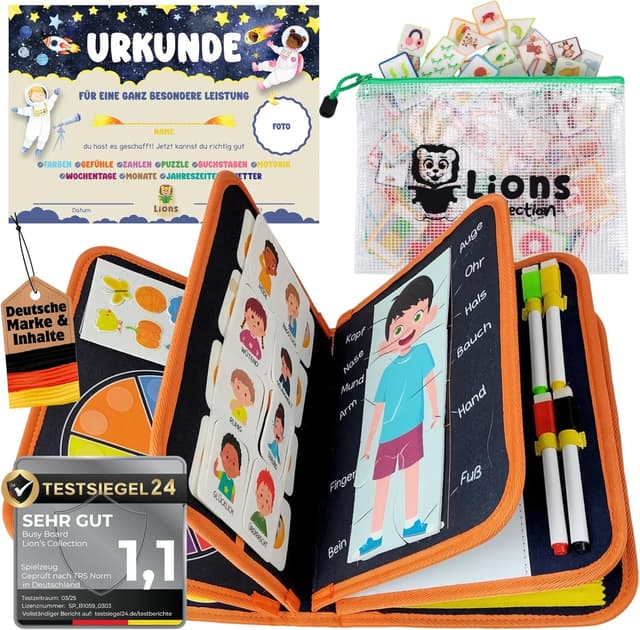 Detalle de Lion’s Collection Montessori Busy Board Deutsch ab 3 Jahre