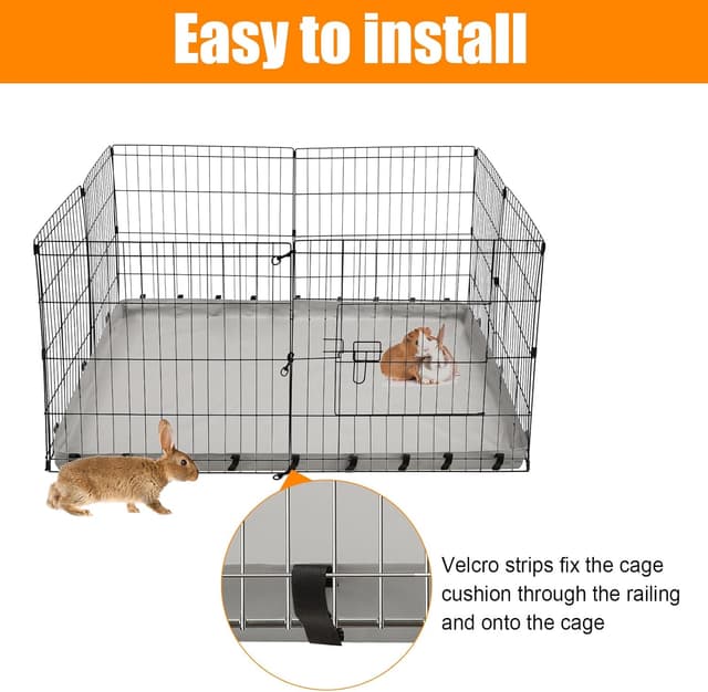 Detalle de XITVVyg washable guinea pig cage liners (waterproof PVC Oxford cloth) for C&C grids