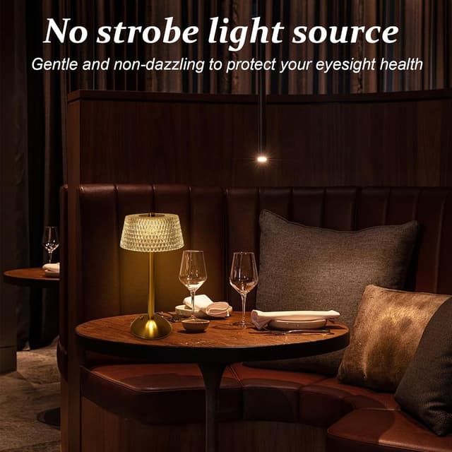 Detalle 2 de Starhot rechargeable cordless touch table lamp with USB-C charging and 3 dimmable modes