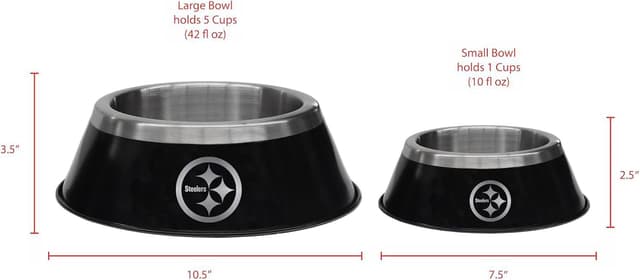 Detalle de Little Earth Productions NFL All Pro Pet Bowl (Pittsburgh Steelers) — Small