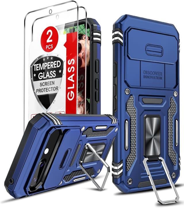 Detalle de LeYi Google Pixel 9a case with ring stand