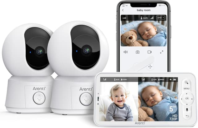 Imagen de ARENTI Babyphone 2 Caméras 1080p moniteur bébé avec VOX 🌙 en OfertitasTOP