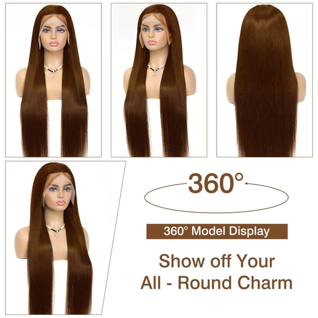 Detalle de Cypha 28 Inch Chocolate Brown lace wig