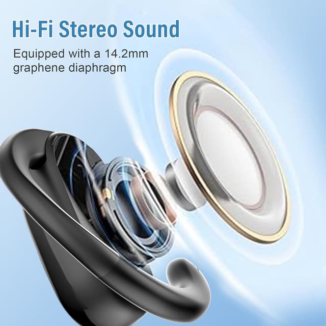 Thumbnail 6 de AI Cuffie Traduzione Bluetooth 5.4 con traduttore in tempo reale e 164 lingue, aperte (open-ear) IPX7