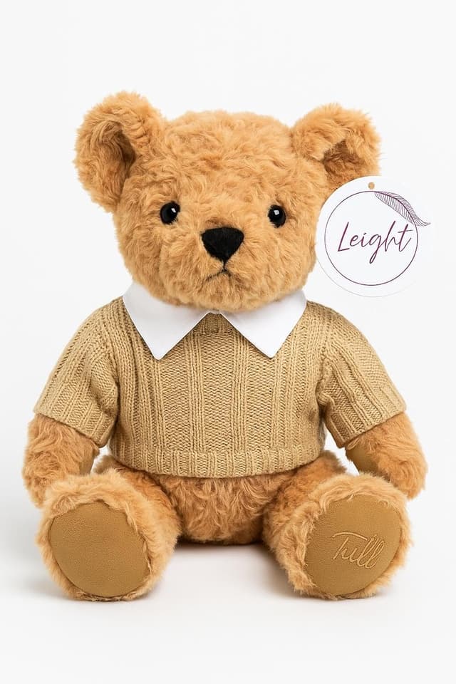 Detalle 2 de LEIGHT Peluche super morbido a forma di orsetto marrone chiaro/scuro da 35 cm