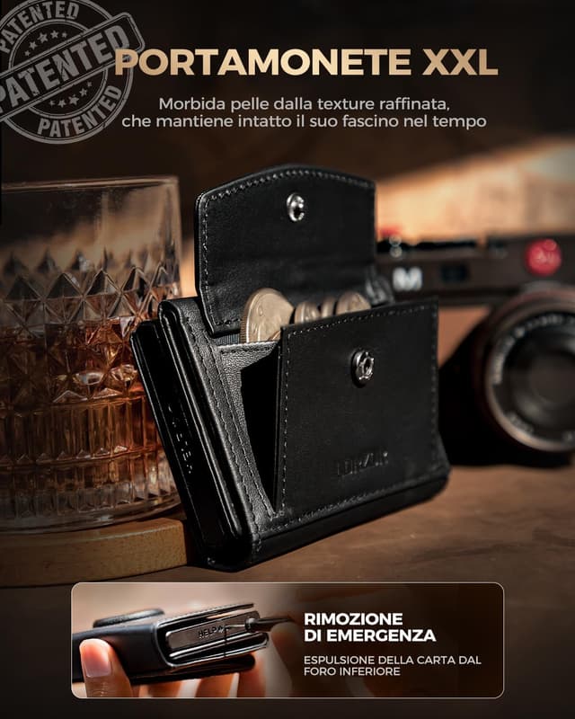 Detalle 2 de LORZOR Portafoglio Airtag XXL per uomo