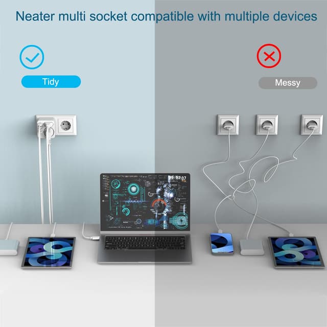 Detalle 2 de Mehrfachsteckdose 4 USB‑Ports mit USB‑C 🔌