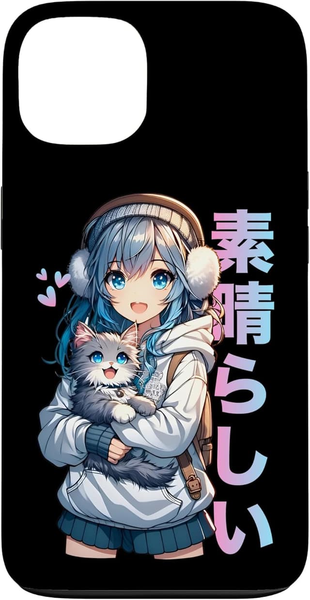 Thumbnail 6 de Coque iPhone 12 chat kawaii manga