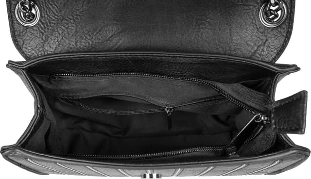 Detalle 2 de styleBREAKER Mini borsa a tracolla da donna con cuciture colorate e catena regolabile 02012308