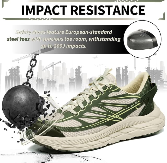 Detalle 2 de Safety Trainers with Steel Toe Cap, Kevlar Midsole & Non-Slip EVA Sole – breathable work shoes