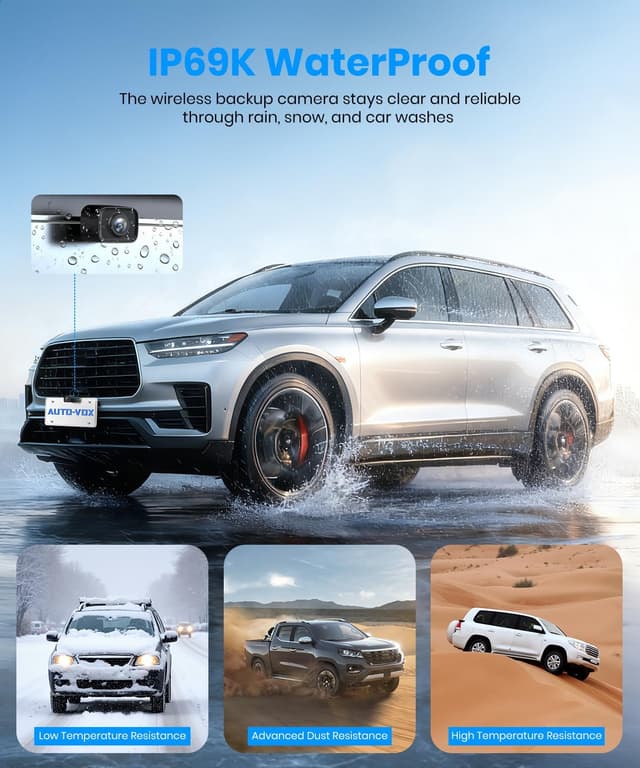 Thumbnail 6 de AUTO-VOX Wireless Backup Camera (1080P) with Dual Front/Rear Coverage and 5" Monitor