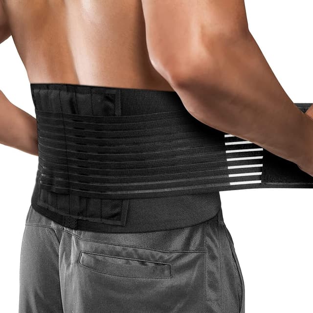 Detalle de ACWOO Rückenbandage / Rückenstützgürtel mit atmungsaktivem Mesh – L für Herren & Damen