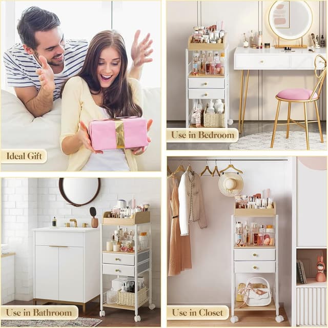 Thumbnail 6 de Bikoney Makeup Organiser with Drawers and Wheels