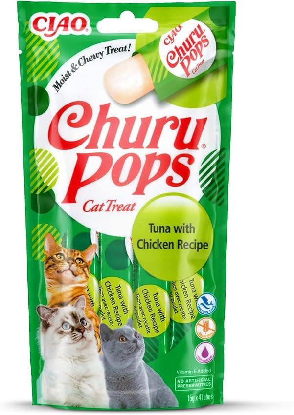 Thumbnail 1 de CHURU Cat Pops Receta DE ATUN con Pollo 12x60 g