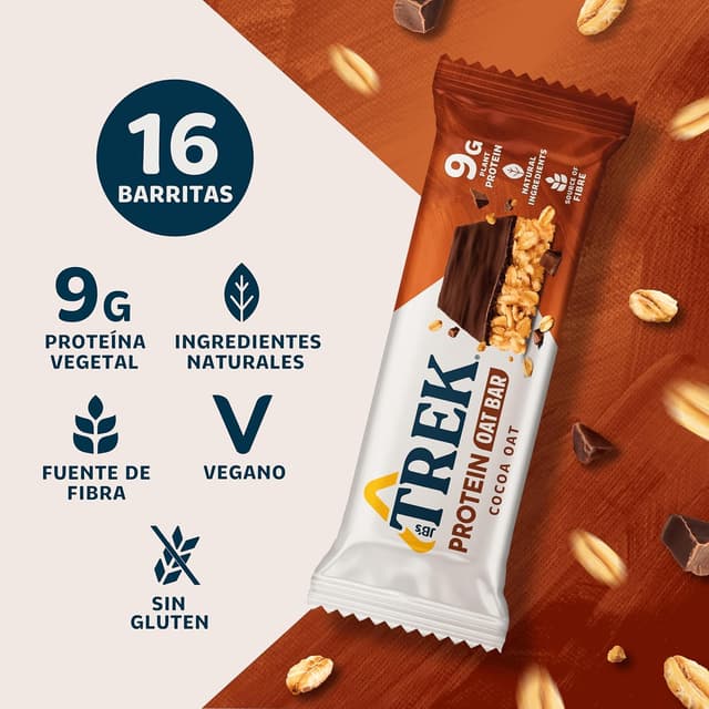 Detalle 2 de TREK Barritas Proteicas de Avena Multisabor 🌱 800g