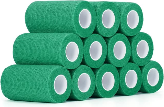 Detalle de SEADESKY selbstklebender Kohäsionsverband (12 Rollen) 10 cm – elastische Haftbinde für Finger, Hand & Tiere