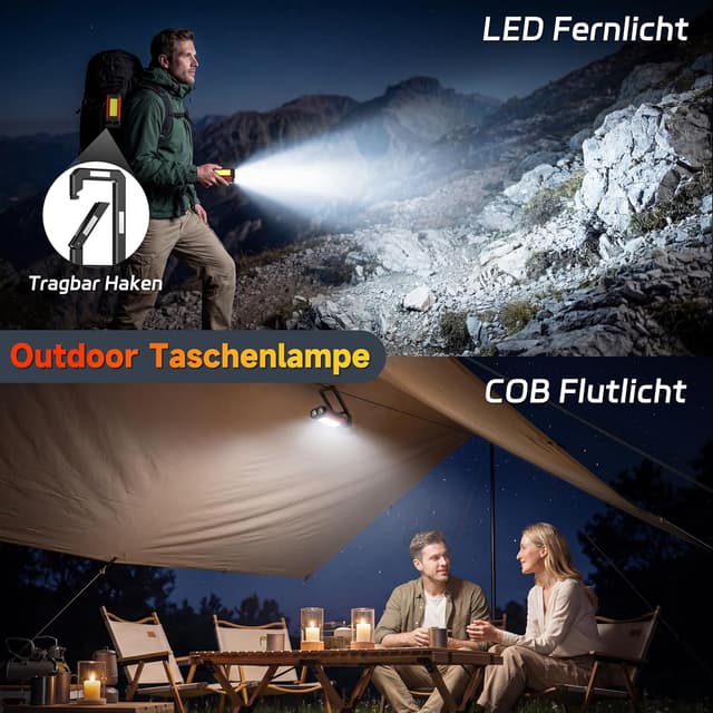 Detalle 2 de Daphomeu LED Werkstattlampe 1000 Lumen 🔦