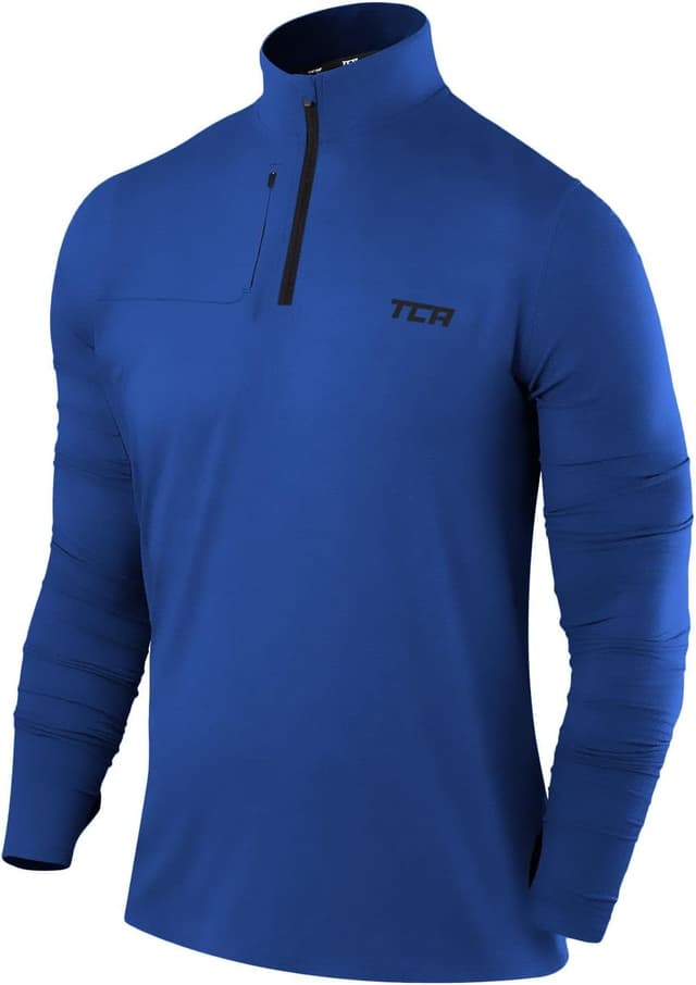 Thumbnail 6 de TCA Fusion long sleeve running top for men (1/4 zip) with zip pockets