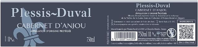 Detalle 2 de Plessis Duval DOP Cabernet d'Anjou Vino Rosado 6x75cl 🍷