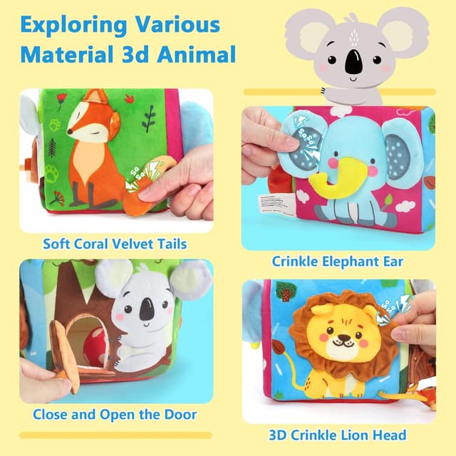 Detalle de URMYWO Baby Tissue Box Toy (Montessori Sensory Toy Set for Ages 6–12 Months)