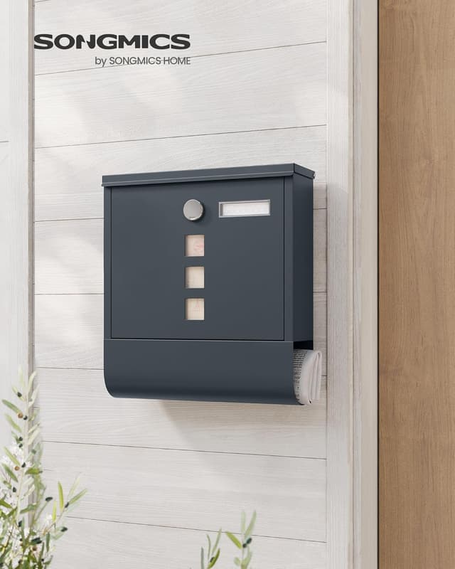 Detalle 2 de SONGMICS Wandbriefkasten GMB20AG für A4