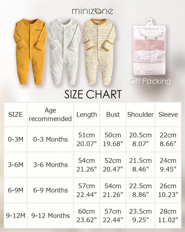 Thumbnail 6 de Minizone Baby Romper Set 3pcs, 6-9 Months