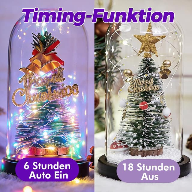 Detalle de LED-Lichterkette 6 Stück mit Timer, 30 LEDs